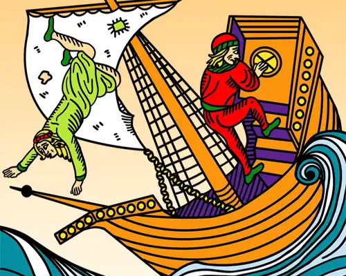 Cartouche - carte la tempête - oracle de Marseille
