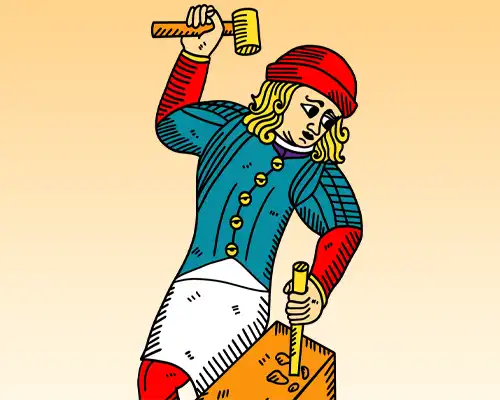 Cartouche - carte le bâtisseur - oracle de Marseille