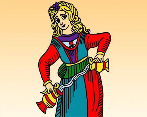 Cartouche - carte la tempérance - oracle de Marseille