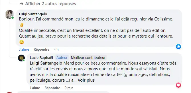 Commentaires positifs des internautes